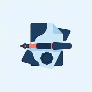 Illustration représentant un notaire
